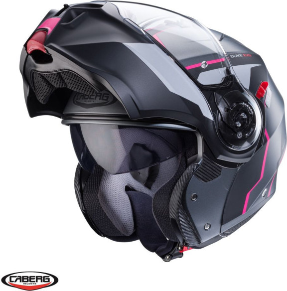 Casca Moto Flip-Up Duke Evo Move SV M1 Matt Black/Pink 24