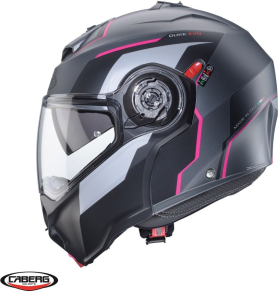 Casca Moto Flip-Up Duke Evo Move SV M1 Matt Black/Pink 24