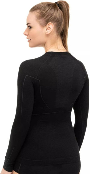 Bluza Termica Dama Active Wool Black BRLS12810SC