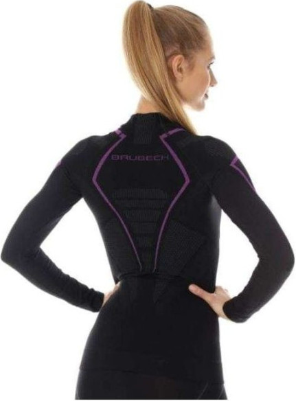 Bluza Termica Dama Active Wool Black/Pink BRLS13100A