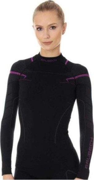 Bluza Termica Dama Active Wool Black/Pink BRLS13100A