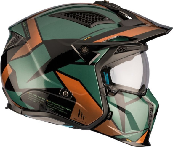 Casca Moto Open-Face/Jet Streetfighter SV S P1R Glossy Green 23