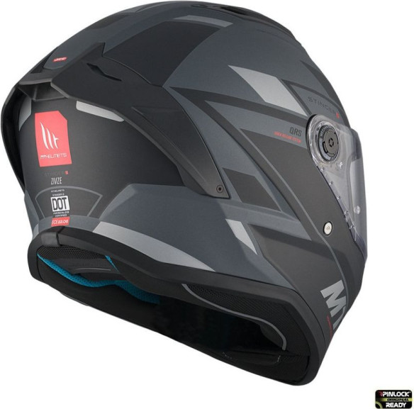 Casca Moto Full/Face Integrala Stinger 2 Zivze C2 Black/Grey Matt 23