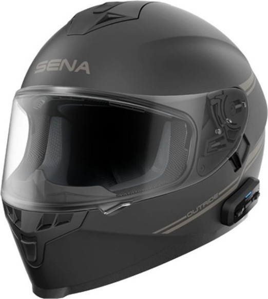 Casca Moto Full-Face Outride Sistem Intercom Bluetooth Inclus Black Matt