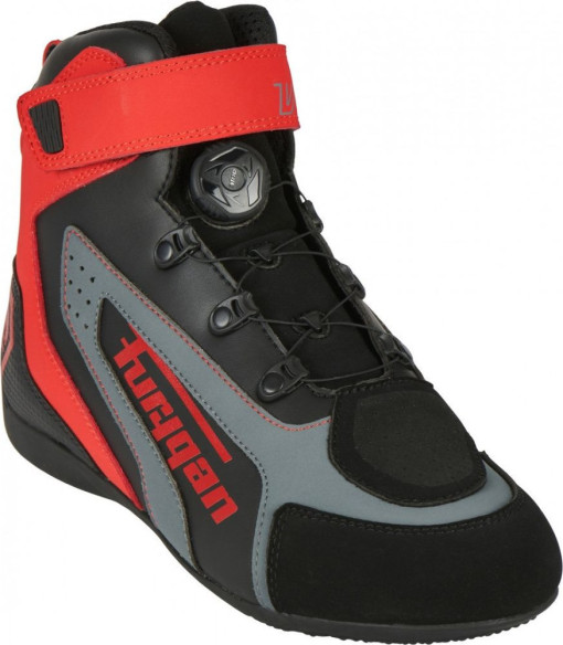 Ghete Moto V4 Easy D3O Black/Red 3135-108