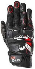 Manusi Moto Piele Styg10 Black/White/Red 4608-169