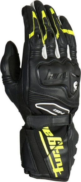 Manusi Moto Piele F-RS1 Black/Fluo Yellow/White 4545-1048