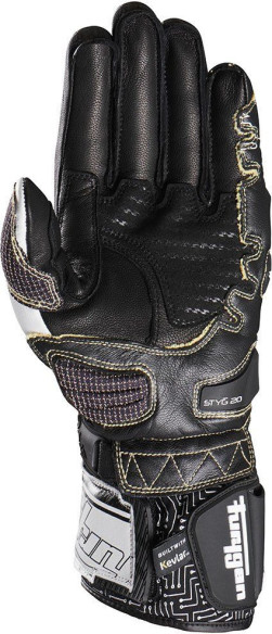 Manusi Moto Textile/Piele STYG20 X Kevlar White/Black 4566-214