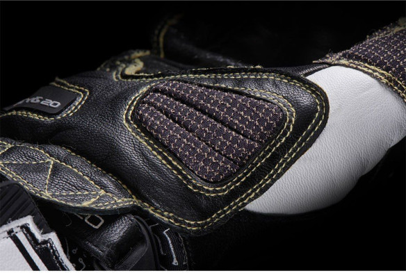Manusi Moto Textile/Piele STYG20 X Kevlar White/Black 4566-214