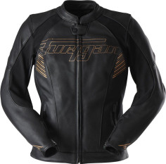 Geaca Moto Piele Dama Alba Black/Gold 6028-1005