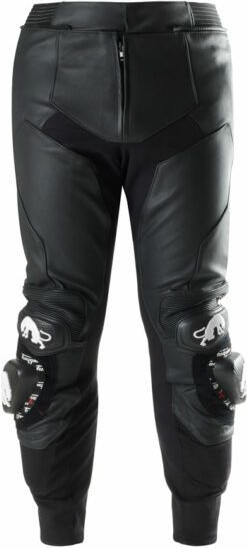 Pantaloni Moto Piele Drack Black/White 6035-143