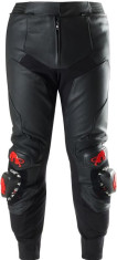 Pantaloni Moto Piele Drack Black/Red 6035-108
