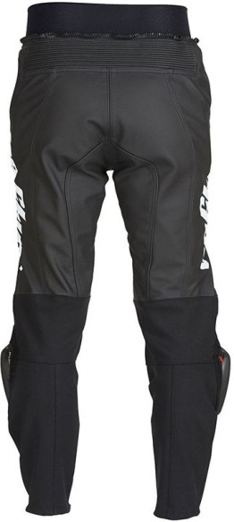 Pantaloni Moto Piele Drack Black/White/White 6035-1026