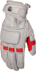 Manusi Moto Piele Calvin Light grey/Red 24