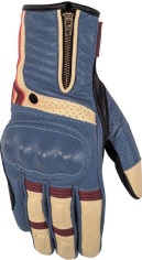 Manusi Moto Piele Simon Blue/Beige 24