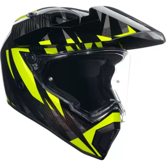 Casca Moto Ax9 E2206 Mplk Steppa Carbon/Grey/Yellow Fluo 24