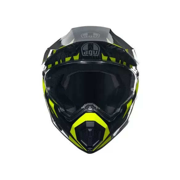 Casca Moto Ax9 E2206 Mplk Steppa Carbon/Grey/Yellow Fluo 24