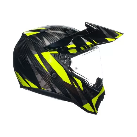 Casca Moto Ax9 E2206 Mplk Steppa Carbon/Grey/Yellow Fluo 24