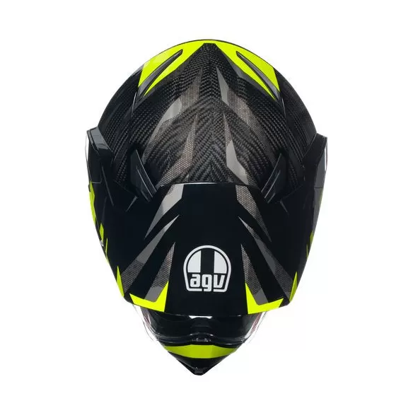 Casca Moto Ax9 E2206 Mplk Steppa Carbon/Grey/Yellow Fluo 24