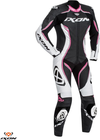 Combinezon Moto Piele Dama Vortex LS Black/White/Fuchsia 24