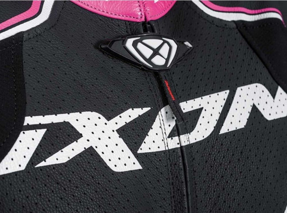 Combinezon Moto Piele Dama Vortex LS Black/White/Fuchsia 24