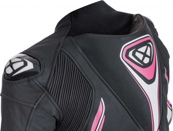 Combinezon Moto Piele Dama Vortex LS Black/White/Fuchsia 24