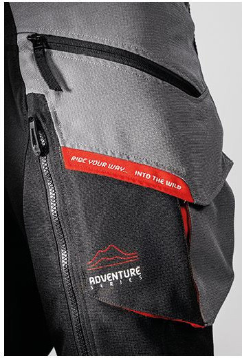 Pantaloni Moto Textili Ragnar MS Black/Gray/Red 24