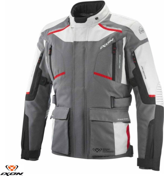Geaca Moto Textila Touring Midgard MS Gray/Black/Red 24
