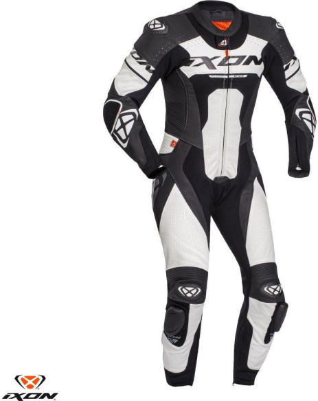 Combinezon Moto Piele Jackal MS Black/White 24