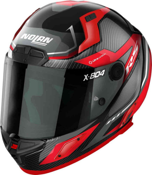 Casca Moto Full-Face X-804 Rs Ultra Carbon Maven Carbon Red/White/Grey 2024