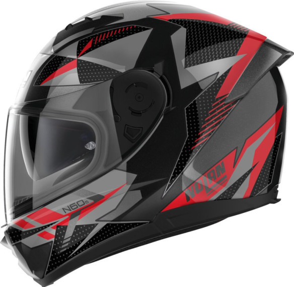 Casca Moto Full-Face N60-6 Wiring Metal Black Red/Silver 24