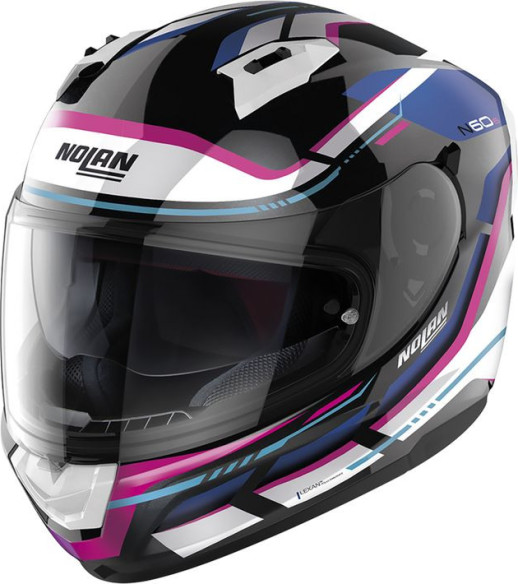 Casca Moto Full-Face N60-6 Special Metal Black White/Pink/Blue 24