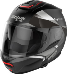 Casca Moto Flip-Up N100-6 Paloma N-Com Flat Black Silver/Flat Lava Grey 24