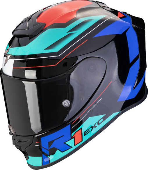 Casca Moto Full-Face EXO R1 Evo Air Blaze Black/Blue/Red 24