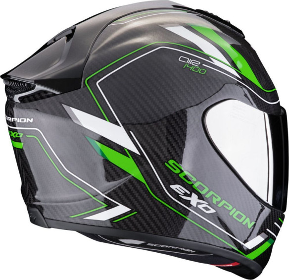 Casca Moto Full-Face EXO 1400 Evo 2 Carbon Air Mirage Black/Green/White 24