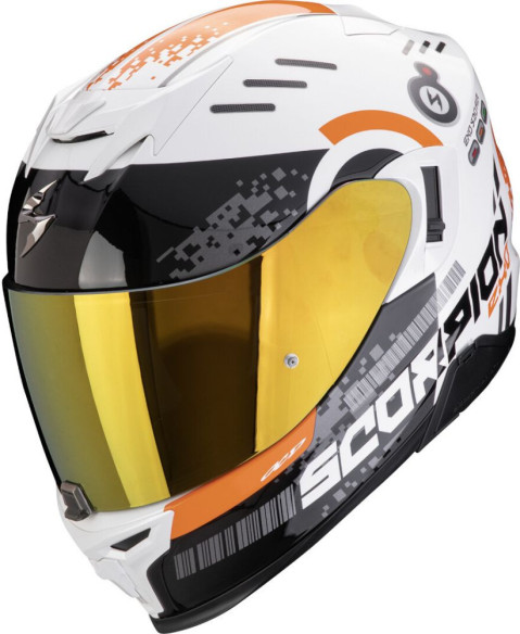 Casca Moto Full-Face EXO 520 Evo Air Titan White/Orange 24