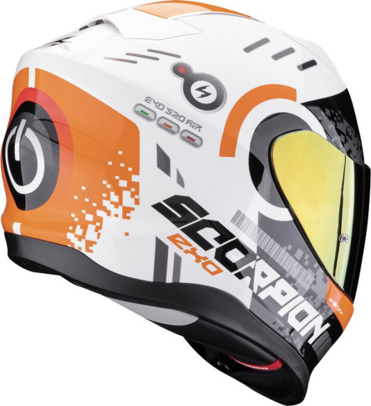 Casca Moto Full-Face EXO 520 Evo Air Titan White/Orange 24