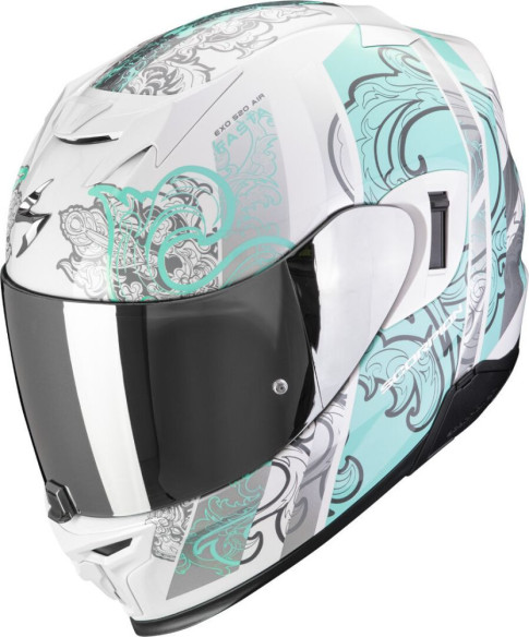 Casca Moto Full-Face EXO 520 Evo Air Fasta Wite/Light Blue 24