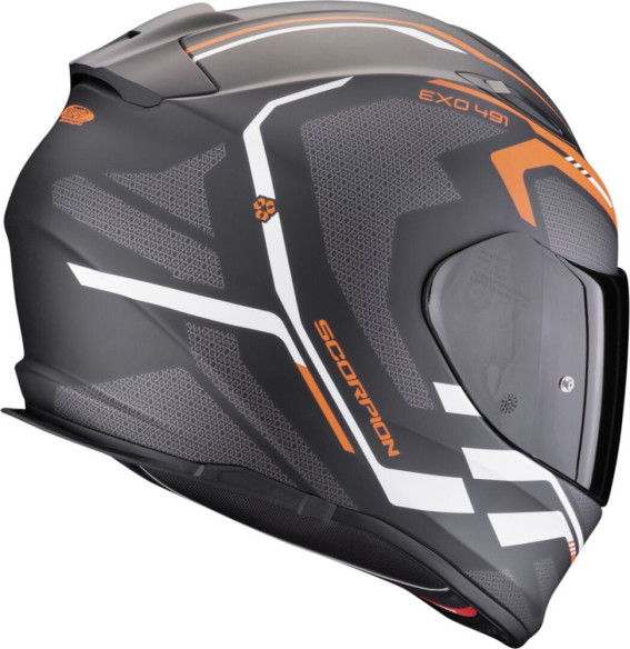 Casca Moto Full-Face EXO 491 Kripta Black Matt/Orange 24