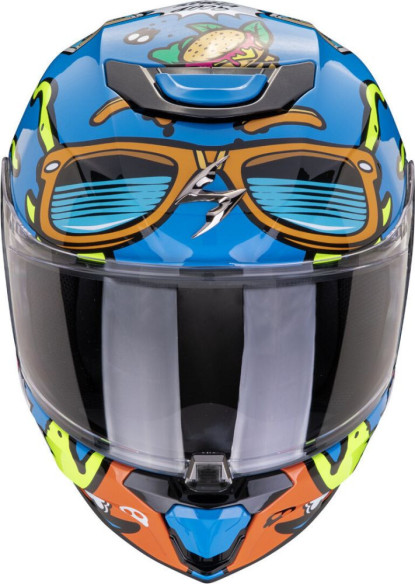 Casca Moto Full-Face EXO JNR Air Fun Blue/Orange 24