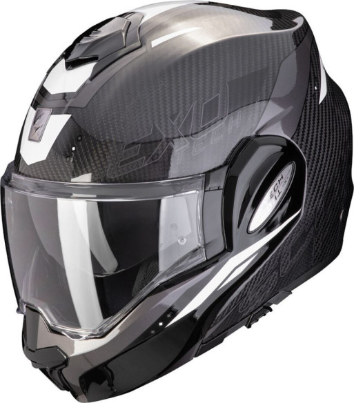Casca Moto Flip-Up Exo Tech Evo Carbon Rover Black/White 24