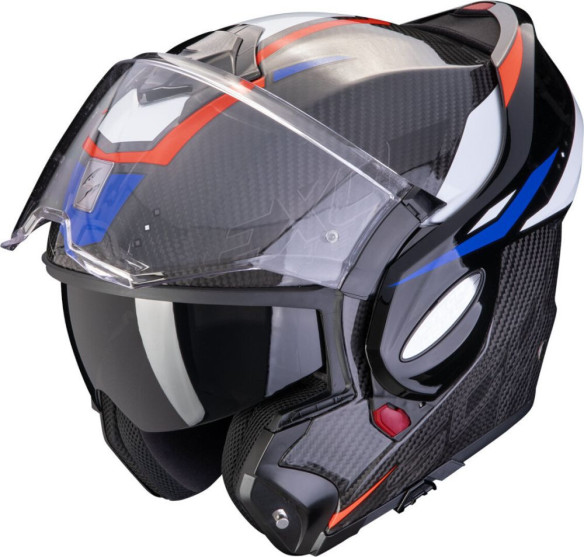 Casca Moto Flip-Up Exo Tech Evo Carbon Rover Black/Red/Blue 24