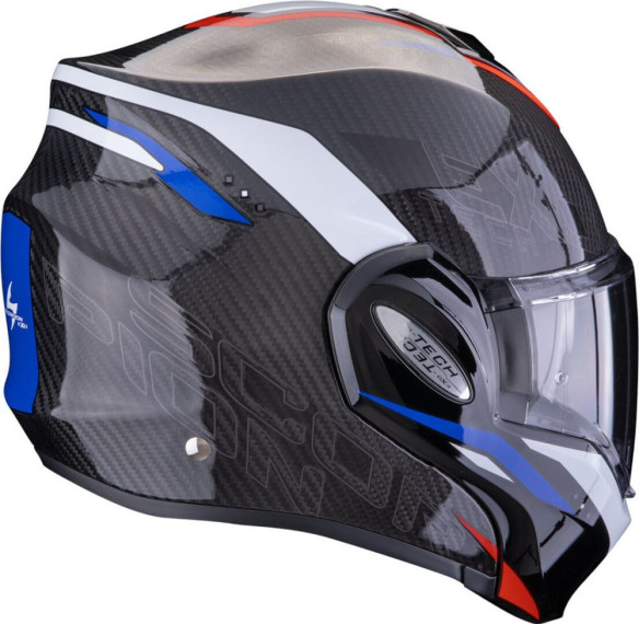 Casca Moto Flip-Up Exo Tech Evo Carbon Rover Black/Red/Blue 24