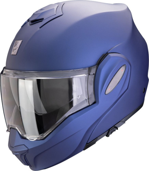 Casca Moto Flip-Up Exo Tech Evo Pro Solid Metal Blue Matt 24