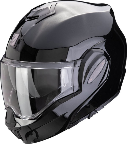 Casca Moto Flip-Up Exo Tech Evo Pro Solid Metal Black Glossy 24