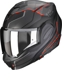 Casca Moto Flip-Up Exo Tech Evo Animo Black Matt/Red 24