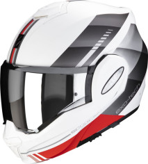 Casca Moto Flip-Up Exo Tech Evo Genre Wite Matt/Silver/Red Fluo 24