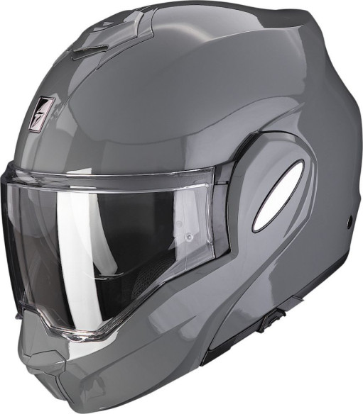 Casca Moto Flip-Up Exo Tech Evo Solid Cement Grey 24