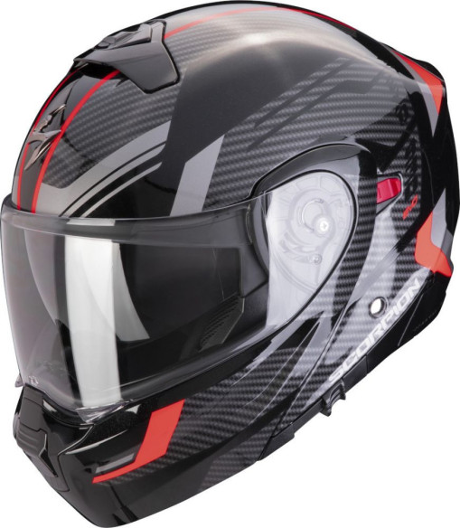 Casca Moto Flip-Up Exo 930 Evo Sikon Black/Silver/Red 24