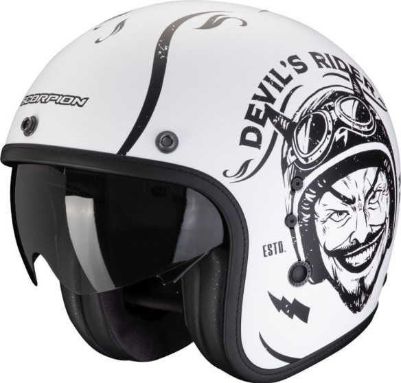Casca Moto Open Face/Jet Belfast Evo Romeo White Matt/Black 24